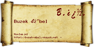 Buzek Ábel névjegykártya