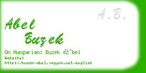 abel buzek business card